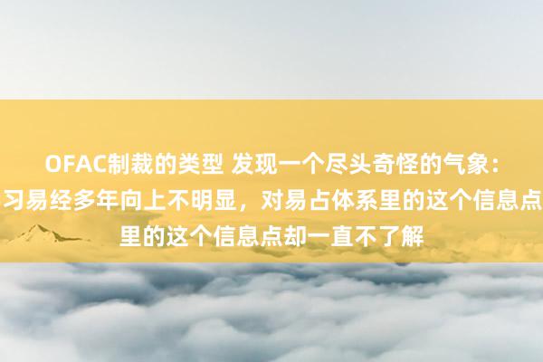 OFAC制裁的类型 发现一个尽头奇怪的气象：好多东谈主学习易经多年向上不明显，对易占体系里的这个信息点却一直不了解